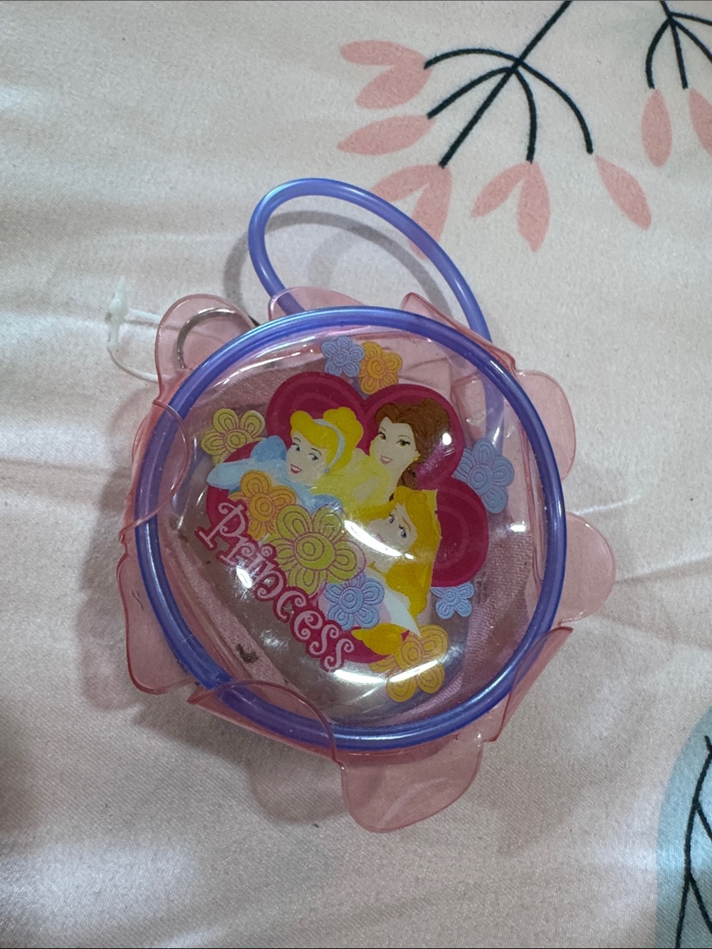 Disney Pink and Purple Princess Flower Coin Purse